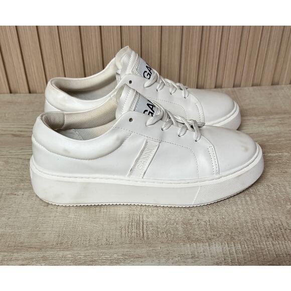 GANNI Women's Logo-Patch Low-Top White Sneakers Size IT 37/ 7 US - Picture 9 of 16